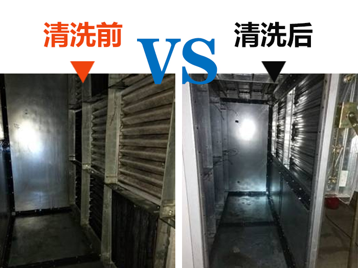 中陽空調(diào)機(jī)組清洗前后